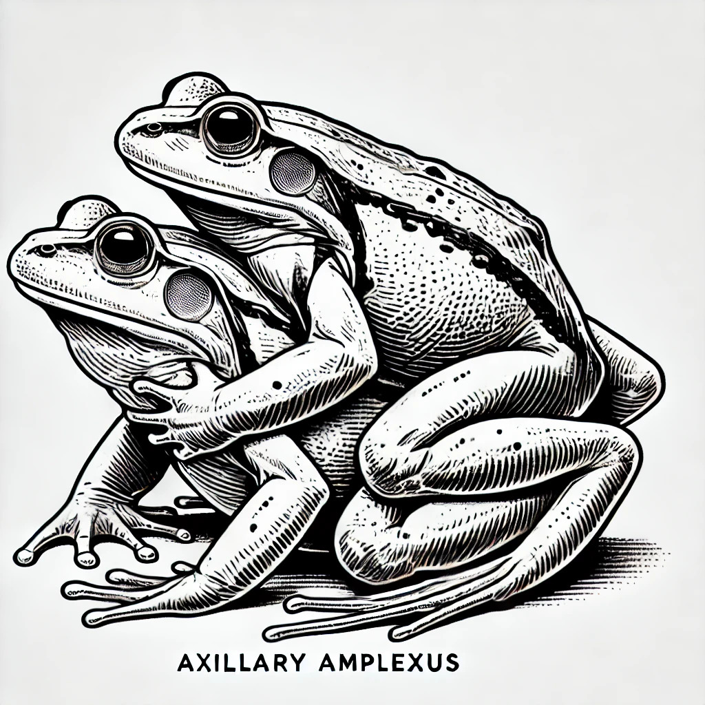 Béka szaporodási technika - amplexus